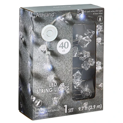 40ct. Cool White LED Ice Chips String Lights by Ashland®