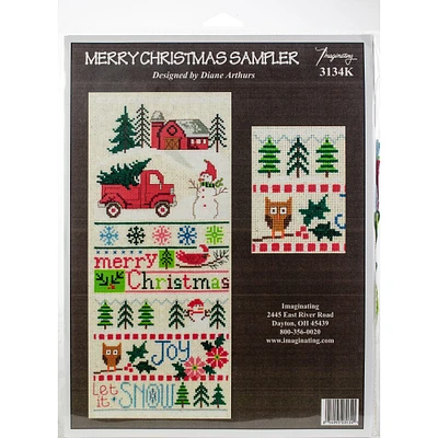 Imaginating Merry Christmas Sampler Counted Cross Stitch Kit