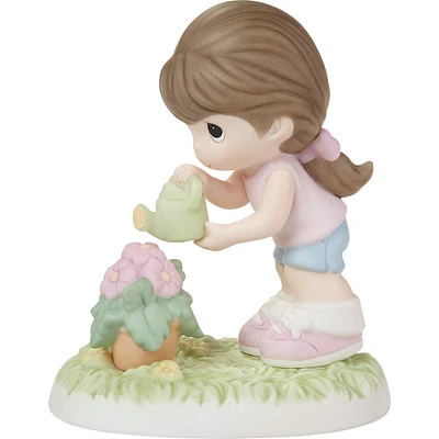 Precious Moments All Things Grow With Love Brunette Porcelain Figurine