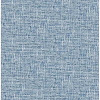 NuWallpaper Navy Poplin Texture Peel & Stick Wallpaper