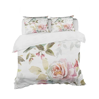 Designart 'Beautiful Bird Romance II' Cottage Bedding Set