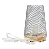 Simple Designs 9" Wired Mesh Uplight Table Lamp