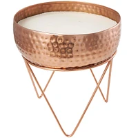 Vanilla Marshmallow Scented 4-Wick Candle in Copper Tripod Bowl