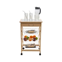 Organize It All 3-Tier Basket & Drawer Kitchen Cart