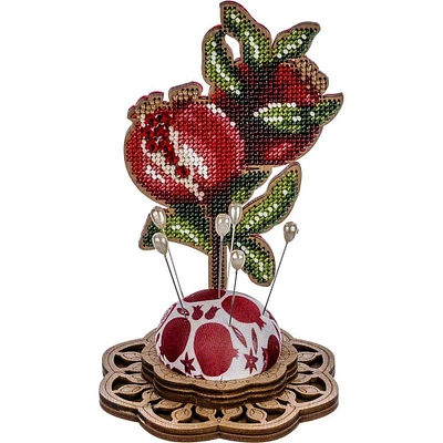 Wonderland Crafts Pomegranate Bead Embroidery on Wood Kit