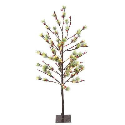 6 Pack: 4ft. Pre-Lit Twig Tree, White LED Twinkle Lights