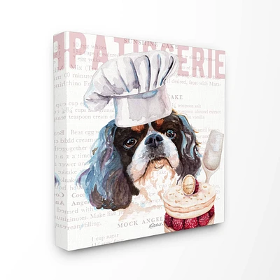 Stupell Industries Shih Tzu Dog Kitchen Bakery Pet Watercolor Painting Canvas Wall Art