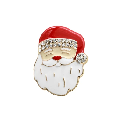 Santa Enamel Brooch by Celebrate It™