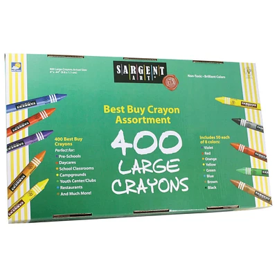 4 Packs: 400 ct. (1,600 total) Sargent Art® Large Best Buy Crayons