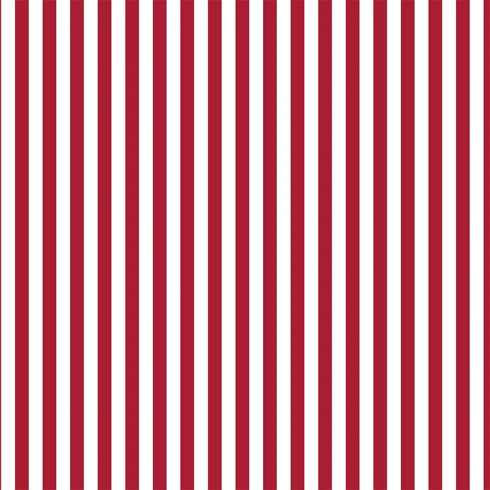 Crimson Striped Cotton Fabric