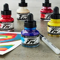 Daler-Rowney® FW Acrylic Ink Primary Set with Empty Marker