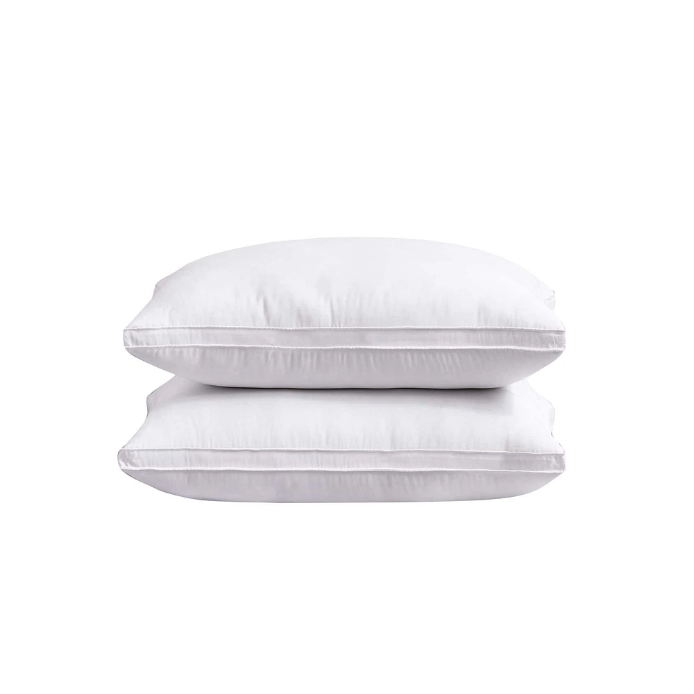 Allied Home 2 Pack Soft Touch Down-Alternative Firm Gusset Pillow, Standard