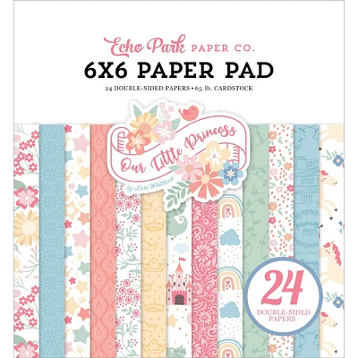Echo Park Double-Sided Paper Pad 6" x 6" 24 ct. Our Little Princess