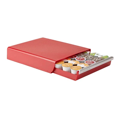 Mind Reader Red Single Serve Coffee Pod Drawer and Holder