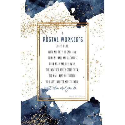 Postal Worker's Job Inspirational Wood Plaque