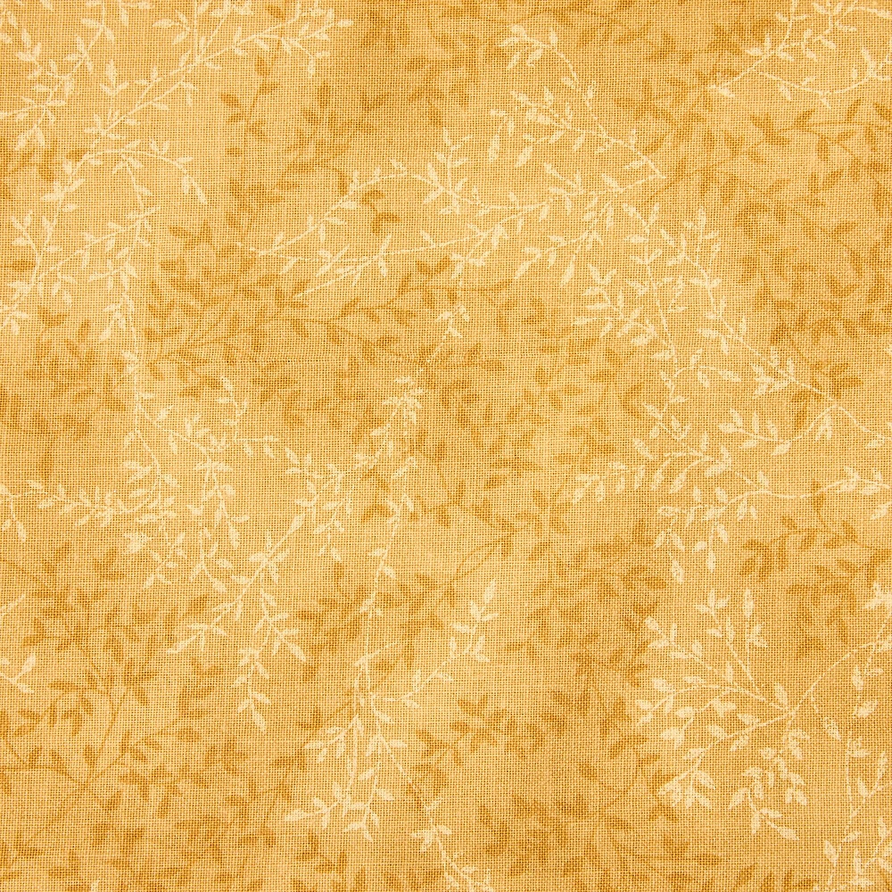 Fabric Traditions Gold Tonal Vines Cotton Fabric