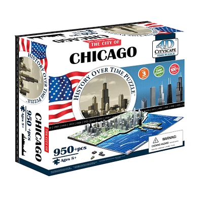 4D™ Cityscape Chicago, U.S.A. History Over Time Puzzle™