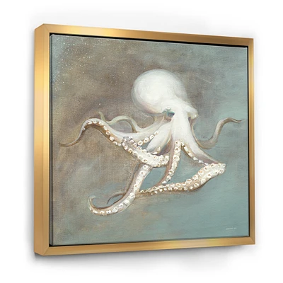 Designart - Octopus Treasures from the Sea - Nautical & Coastal Framed Canvas