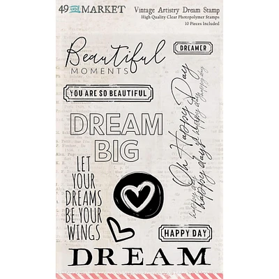 49 And Market Vintage Artistry Dream Clear Stamps