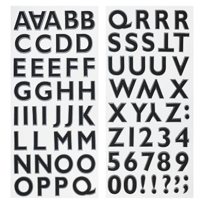 Black Foil Outline Alphabet Stickers by Recollections™ 