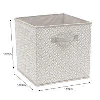 Simplify Gray Boho Collapsible Storage Cube