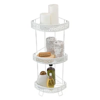 Elle Décor Dentelle White 3 Tier Corner Spa Tower