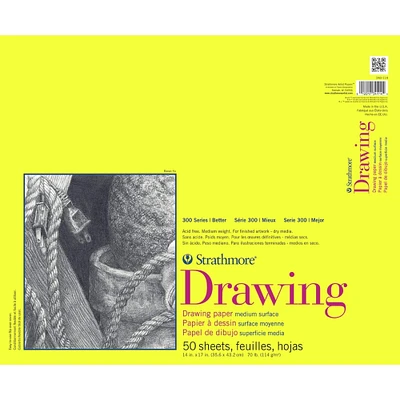 Strathmore® Tape Bound Drawing Paper Pad, 14" x 17"