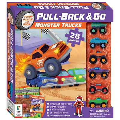 Hinkler Pull-Back and Go Monster Trucks Floor Puzzle