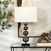 Black Crystal Geometric Diamond Inspired Table Lamp