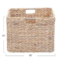 Household Essentials 11" Square Hyacinth Wicker Basket