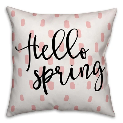 Hello Spring Throw Pillow