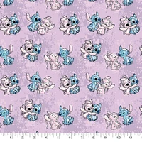 Lilo & Stitch Angel Watercolor Cotton Fabric