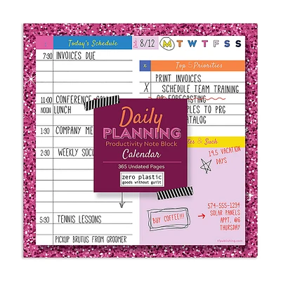 TF Publishing Undated Rainbow Daily Note Block for Productivity & Lists Desktop
