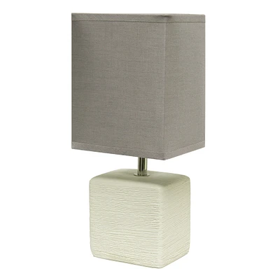 11.8" Simple Designs Stone Table Lamp