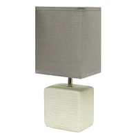 11.8" Simple Designs Stone Table Lamp