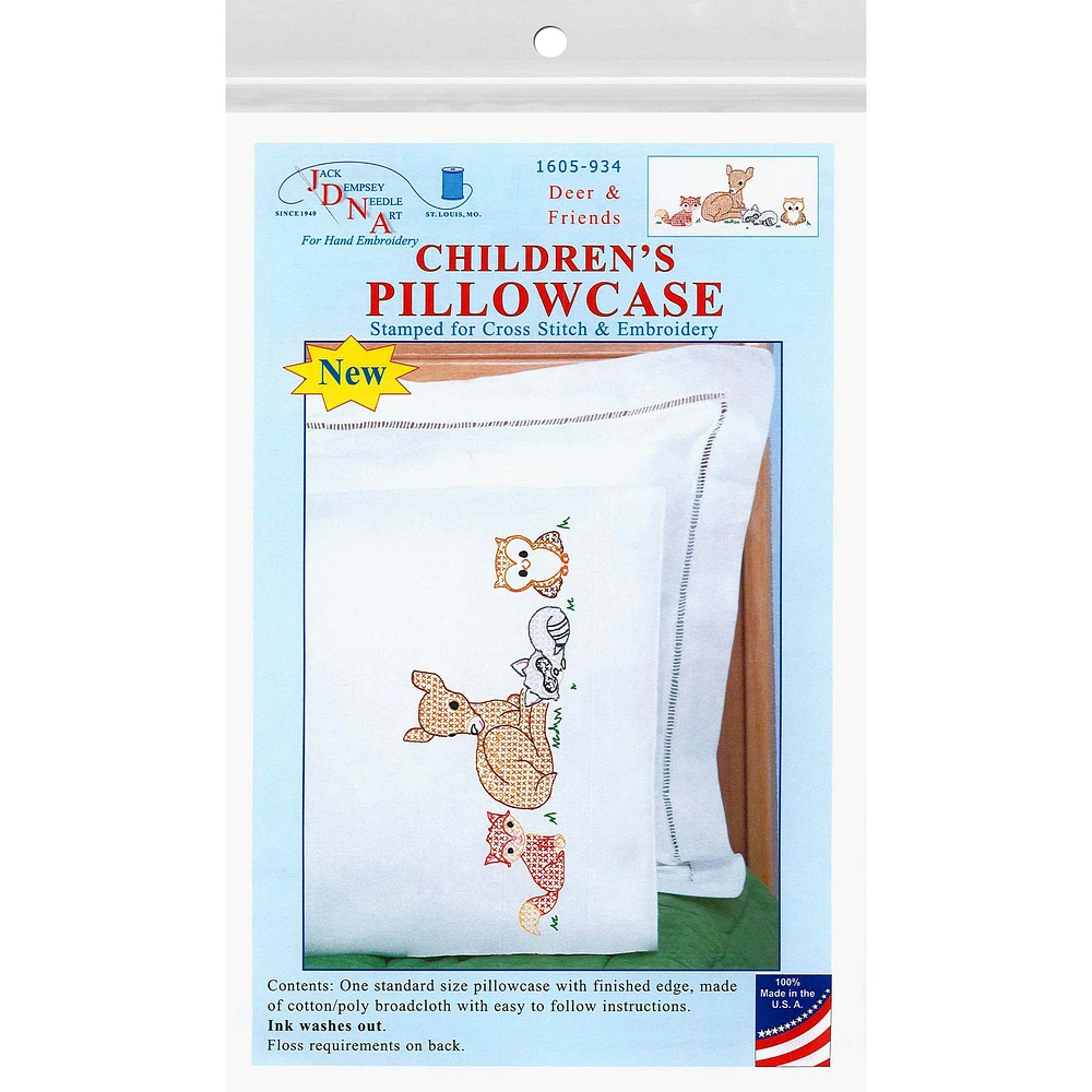 Jack Dempsey Deer & Friends Children's Pillowcase