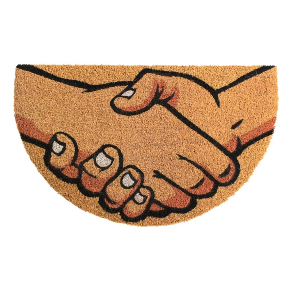 RugSmith Natural Machine Tufted Hand Shake Rug, 18" x 30"