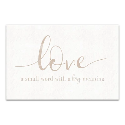 Love Has a Big Meaning Canvas Wall Art