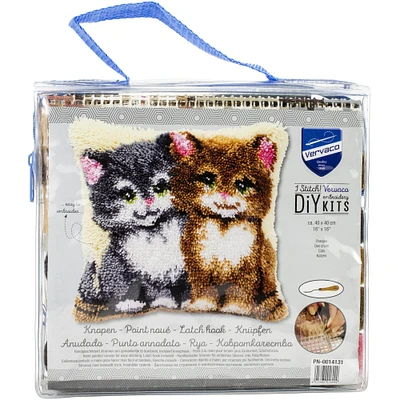 Vervaco Cats Cushion Latch Hook Kit