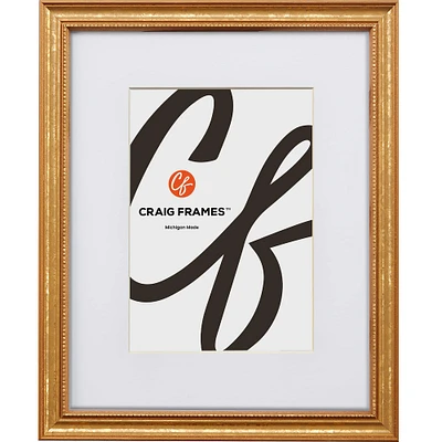 Craig Frames Stratton Aged Gold Picture Frame with Mat