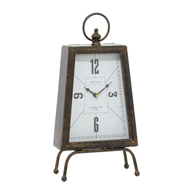 16" Rustic Brass Lantern Clock