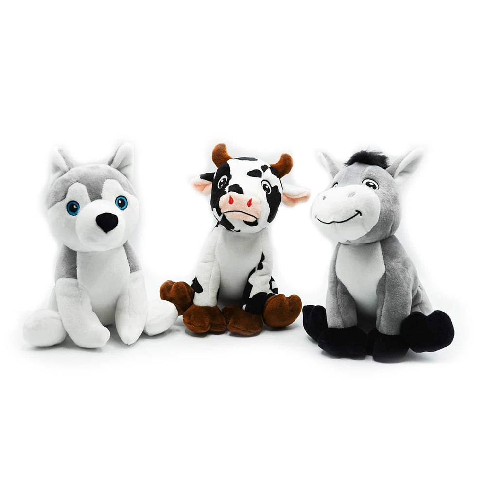 Royal Pet Toys Farm Friends Plush Squeaker Dog Toy Set