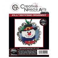 Colonial Needle Jolly Snowman Tart Tin Counted Cross Stitch Kit