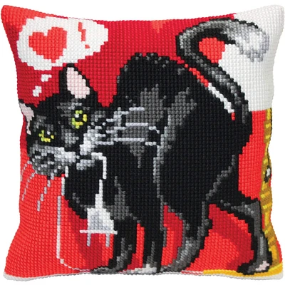 Collection D'Art® Stamped Needlepoint Reload Cat Cushion Kit