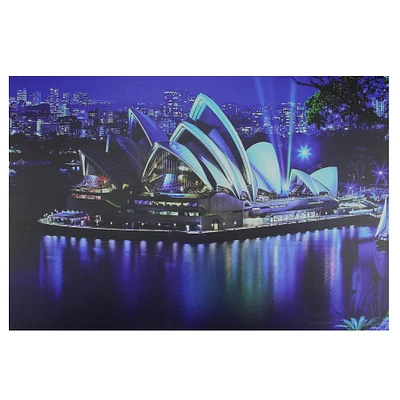 LED Sydney Opera House Australia Canvas Wall Art