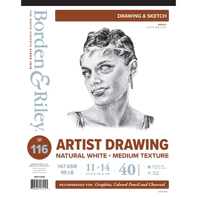 Borden & Riley® No. 116 Artist Drawing & Sketch Paper Pad