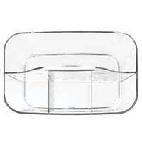 mDesign® Clear 4-Section Craft Caddy with Handle