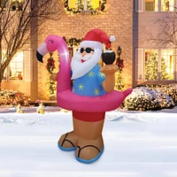 6ft. Inflatable Christmas Beach Party Santa