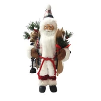 Santa's Workshop 15" Plaid Santa with Skis