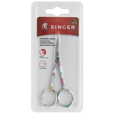 SINGER® 4" Floral Forged Embroidery Curved Tip Scissors
